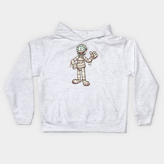 Cartoon Mummy Kids Hoodie by TheMaskedTooner